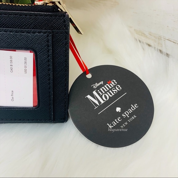 Minnie Mouse adalyn wallet Kate spade black red - Picture 6 of 8